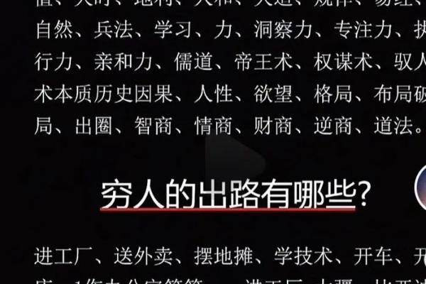 穷人如何通过改变命运实现生存与发展之路