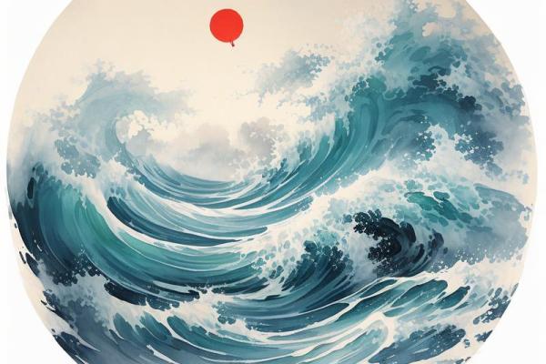 大海水命与观音的深情联结：海浪中的灵魂与智慧之声