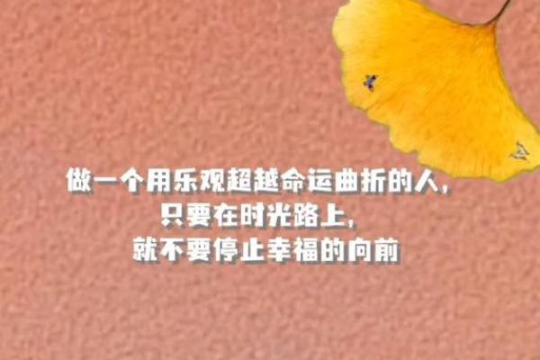 乐观人生，命运掌握在自己手中