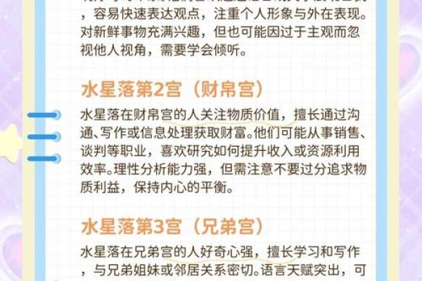 水星在命盘中的象征意义与影响探析