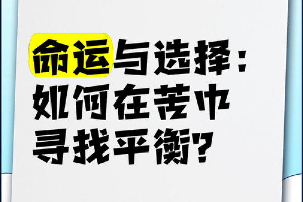 数什么就是什么命，命运与选择的奇妙关系