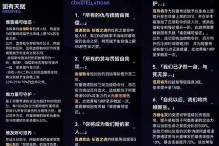 原神角色命之奥秘：满命与二命的深度解析