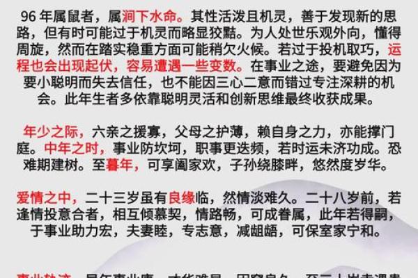 2005年属鼠人的命运与性格特点分析