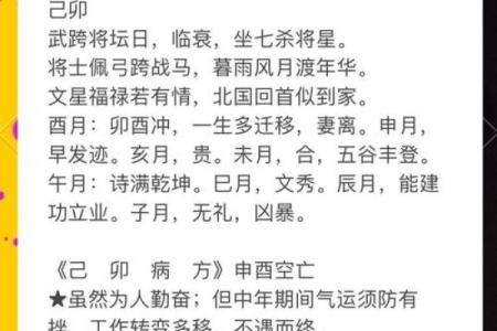 己巳日主命理解析：探寻生命的智慧与机缘