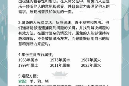 1963年属兔：兔年人的命运与性格解析