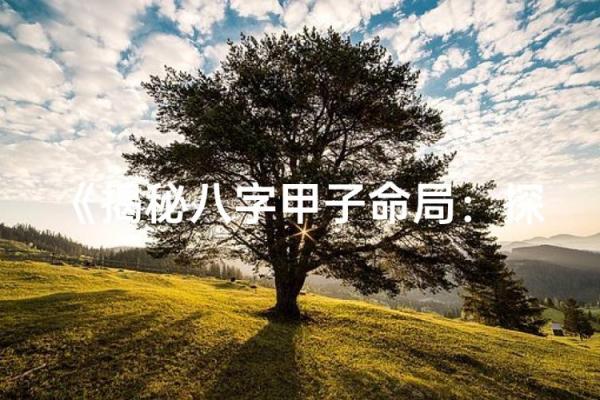 探寻1904年甲子之命:命理与人生的奥秘 探寻1904年甲子之命:命理与人生的奥秘